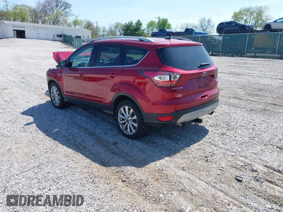 2017 Ford Escape Titanium with VIN 1FMCU0J93HUB20552, listed as a IAAI auction lot 41994433 with 55,772 mi miles. Bid and sale history available at carsss.com. Image 3.