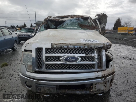 2012 Ford F-150 XL with VIN 1FTFW1ET4CFC36461, listed as a Copart auction lot 45970045 with 277,509 mi miles and Clean Title. Bid and sale history available at DreamBid. Image 5.
