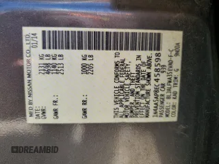 2014 Nissan Maxima SV z VIN 1N4AA5AP8EC458598, wystawiony jako Copart lot #58099025 z przebiegiem 147 083 mil mil oraz Szkoda całkowita • Salvage title. Historia ofert i sprzedaży dostępna na DreamBid. Obrazek 13.