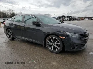 2019 Honda Civic Sport with VIN 2HGFC2F83KH550531, listed as a Copart auction lot 46106134 with 50,988 mi miles and Salvage title. Bid and sale history available at DreamBid. Image 4.