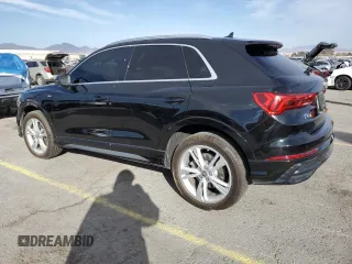 2020 Audi Q3 S line Premium with VIN WA1DECF34L1123427, listed as a Copart auction lot 44001445 with 52,799 mi miles and Salvage Title. Bid and sale history available at carsss.com. Image 2.