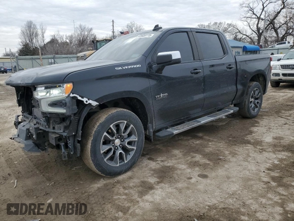 2022 Chevrolet Silverado 1500 LT with VIN 3GCPACEK4NG589130, listed as a Copart auction lot 43609115 with 26,571 mi miles and Salvage Title. Bid and sale history available at carsss.com. Image 1.