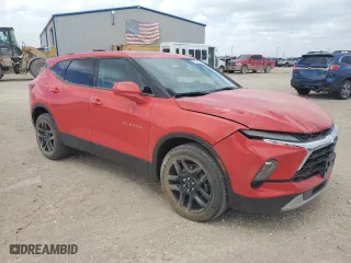 2023 Chevrolet Blazer LT with VIN 3GNKBCR45PS119036, listed as a Copart auction lot 49793635 with 25,230 mi miles and Salvage Title. Bid and sale history available at carsss.com. Image 4.