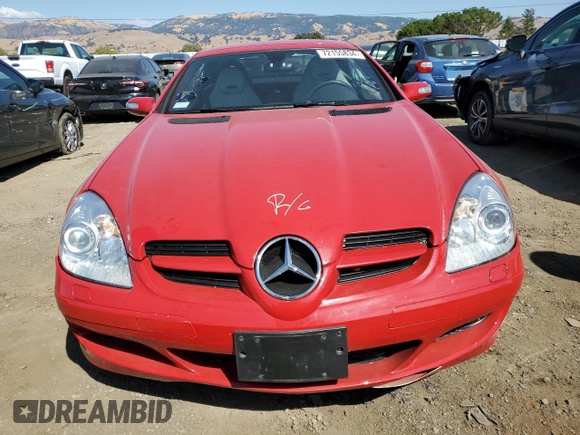 2007 Mercedes-Benz SLK-Class 3.0L with VIN WDBWK54F57F168349, listed as a Copart auction lot 72155834 with 85,007 mi miles and Salvage Title. Bid and sale history available at carsss.com. Image 5.