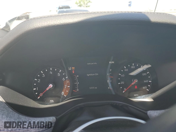 2025 Jeep Compass Sport with VIN 3C4NJDAN7ST529052, listed as a Copart auction lot 54128665 with 1,111 mi miles and Salvage title. Bid and sale history available at DreamBid. Image 9.