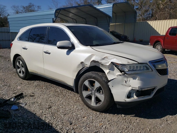 2016 Acura MDX with VIN 5FRYD3H20GB008592, listed as a Copart auction lot 89058995 with 164,886 mi miles and Salvage title. Bid and sale history available at DreamBid. Image 4.