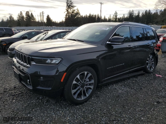 2022 Jeep Grand Cherokee L Overland with VIN 1C4RJKDG5N8564470, listed as a Copart auction lot 85607774 with 29,062 mi miles and Salvage Title. Bid and sale history available at carsss.com. Image 1.