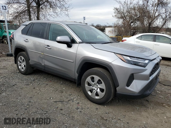 2023 Toyota RAV4 LE with VIN 2T3G1RFV2PC331995, listed as a Copart auction lot 49627305 with 22,591 mi miles and Salvage title. Bid and sale history available at DreamBid. Image 4.