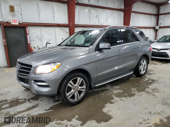 2013 Mercedes-Benz M ML 350 with VIN 4JGDA5HB6DA180761, listed as a Copart auction lot 51044665 with 121,055 mi miles and Salvage Title. Bid and sale history available at carsss.com. Image 1.