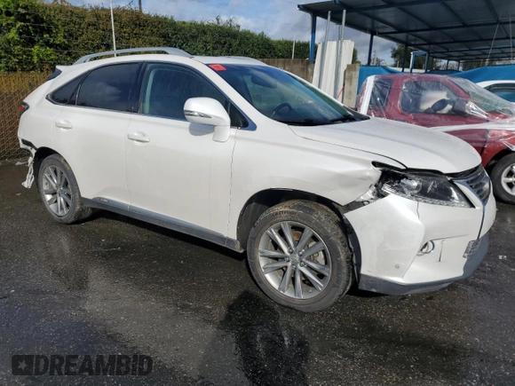 2015 Lexus RX 450h with VIN JTJBC1BA2F2469502, listed as a Copart auction lot 49475915 with 131,175 mi miles and Salvage title. Bid and sale history available at DreamBid. Image 4.