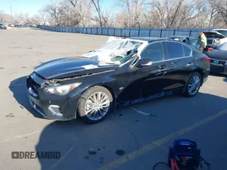 2018 Infiniti Q50 3.0t SPORT with VIN JN1EV7AR2JM431143, listed as a IAAI auction lot 41462063 with Not Provided miles. Bid and sale history available at carsss.com. Image 2.
