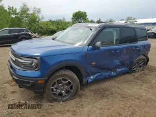 2024 Ford Bronco Sport Badlands z VIN 3FMCR9D9XRRF71875, wystawiony jako Copart lot #59105615 z przebiegiem 2 164 mil mil oraz Szkoda całkowita • Salvage title. Historia ofert i sprzedaży dostępna na DreamBid. Obrazek 1.