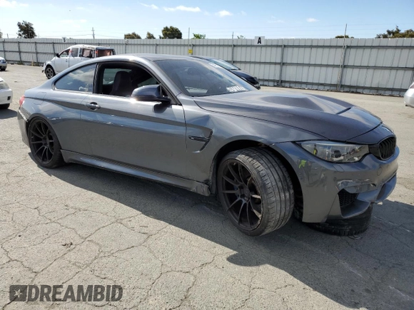 2015 BMW M4 with VIN WBS3R9C5XFF708690, listed as a Copart auction lot 54951254 with 42,105 mi miles and Salvage Title. Bid and sale history available at carsss.com. Image 4.
