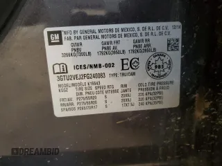2015 GMC Sierra 1500 SLT with VIN 3GTU2VEJ2FG240083, listed as a Copart auction lot 42585385 with 192,912 mi miles and Salvage Title. Bid and sale history available at DreamBid. Image 13.