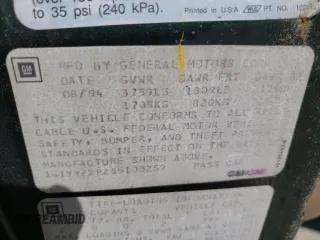 1995 Chevrolet Corvette z VIN 1G1YY22P2S5100259, wystawiony jako Copart lot #53708055 z przebiegiem 104 100 mil mil oraz Czysty tytuł • Clean title. Historia ofert i sprzedaży dostępna na DreamBid. Obrazek 13.