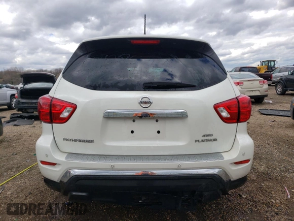 2018 Nissan Pathfinder SV z VIN 5N1DR2MM9JC669315, wystawiony jako Copart lot #53186005 z przebiegiem 188 420 mil mil oraz Szkoda całkowita • Salvage title. Historia ofert i sprzedaży dostępna na DreamBid. Obrazek 6.
