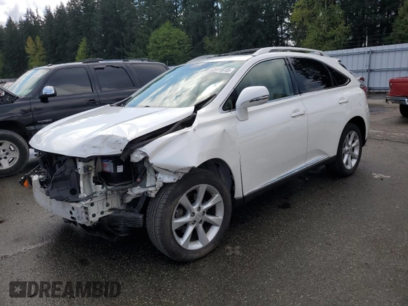 2010 Lexus RX 350 z VIN JTJBK1BA4A2418112, wystawiony jako Copart lot #53911515 z przebiegiem 120 368 mil mil oraz Szkoda całkowita • Salvage title. Historia ofert i sprzedaży dostępna na DreamBid. Obrazek 1.