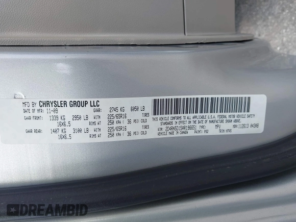 2010 Dodge Grand Caravan SXT with VIN 2D4RN5D15AR196651, listed as a IAAI auction lot 42105957 with 244,374 mi miles and . Bid and sale history available at DreamBid. Image 9.