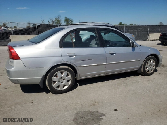 2002 Honda Civic EX with VIN 1HGES25782L065778, listed as a Copart auction lot 47379325 with 0 mi miles and Salvage Title. Bid and sale history available at carsss.com. Image 3.