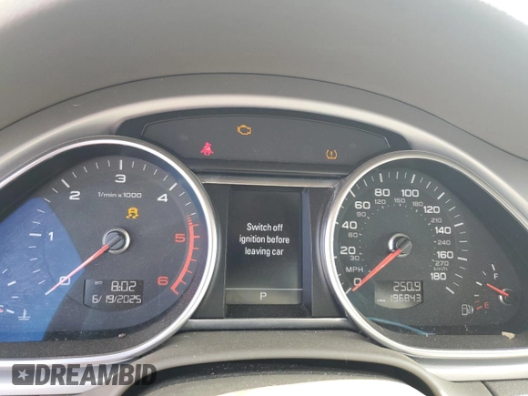 2013 Audi Q7 Prestige с VIN WA1VMAFE0DD003704, выставлен на аукционе Copart как лот 61551745 с пробегом 196 843 миль миль и Чистый • Clean title. История ставок и продаж доступна на DreamBid. Изображение 9.