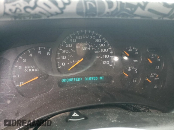 2004 Chevrolet Tahoe LT with VIN 1GNEC13Z34J124204, listed as a Copart auction lot 50416135 with 310,955 mi miles and Salvage title. Bid and sale history available at DreamBid. Image 9.