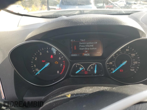 2018 Ford Escape Titanium with VIN 1FMCU0J9XJUA07221, listed as a Copart auction lot 43758165 with 68,805 mi miles and Salvage title. Bid and sale history available at DreamBid. Image 9.