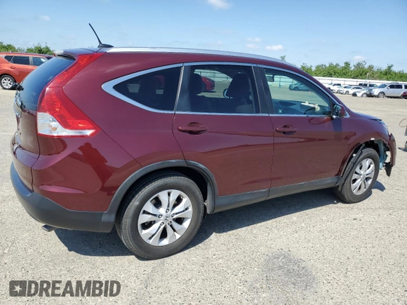2012 Honda CR-V EX-L with VIN 5J6RM3H72CL021881, listed as a Copart auction lot 54797945 with 69,033 mi miles and Salvage Title. Bid and sale history available at carsss.com. Image 3.