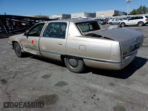 1995 Cadillac DeVille z VIN 1G6KD52B6SU274827, wystawiony jako Copart lot #41902125 z przebiegiem Nie podano mil oraz Szkoda całkowita • Salvage title. Historia ofert i sprzedaży dostępna na DreamBid. Obrazek 2.