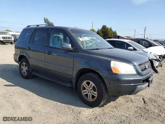 2004 Honda Pilot EX with VIN 2HKYF18524H542443, listed as a Copart auction lot 53093515 with 175,494 mi miles and Salvage Title. Bid and sale history available at carsss.com. Image 4.