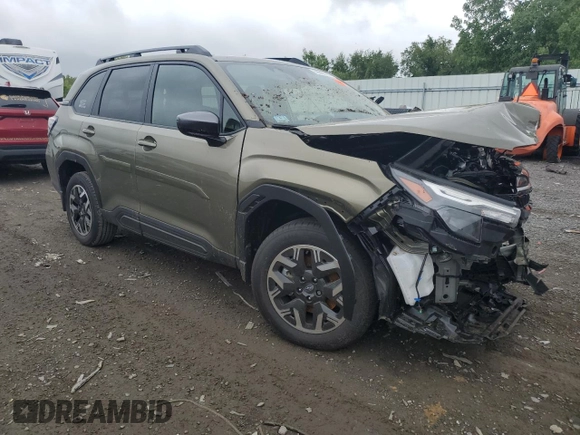 2025 Subaru Forester Premium with VIN JF2SLDDCXSH537993, listed as a Copart auction lot 59089995 with Not provided miles and Salvage title. Bid and sale history available at DreamBid. Image 4.