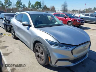 2021 Ford Mustang Mach-E Select with VIN 3FMTK1RM3MMA07686, listed as a IAAI auction lot 41702088 with 26,158 mi miles and . Bid and sale history available at DreamBid. Image 1.
