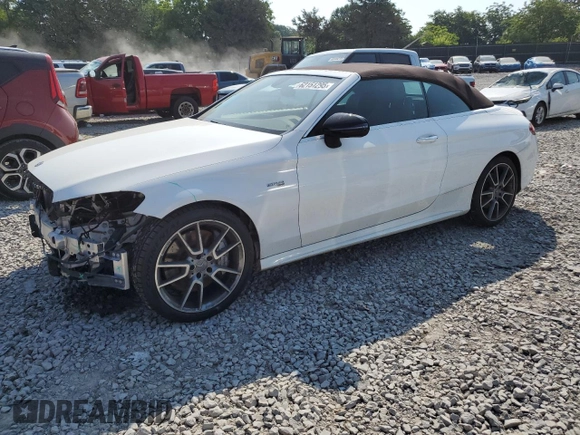 2018 Mercedes-Benz C 43 AMG z VIN WDDWK6EBXJF759860, wystawiony jako Copart lot #62151295 z przebiegiem 63 091 mil mil oraz Szkoda całkowita • Salvage title. Historia ofert i sprzedaży dostępna na DreamBid. Obrazek 1.