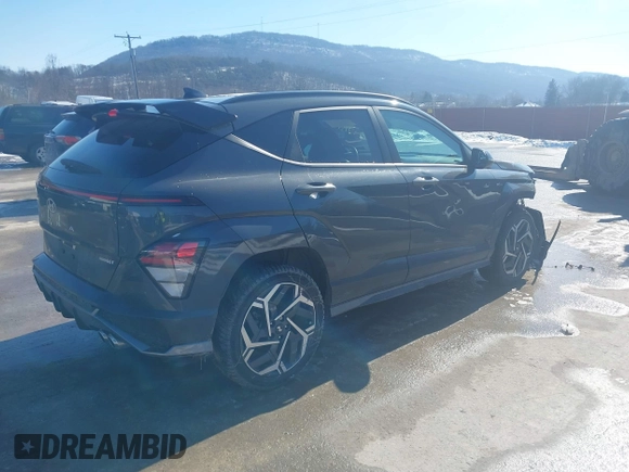 2024 Hyundai Kona N Line with VIN KM8HACA34RU034714, listed as a IAAI auction lot 41561923 with 15,137 mi miles. Bid and sale history available at carsss.com. Image 4.