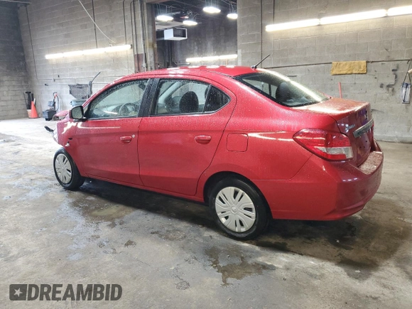 2018 Mitsubishi Mirage ES z VIN ML32F3FJ6JHF03484, wystawiony jako Copart lot #58095945 z przebiegiem 26 267 mil mil oraz Szkoda całkowita • Salvage title. Historia ofert i sprzedaży dostępna na DreamBid. Obrazek 2.