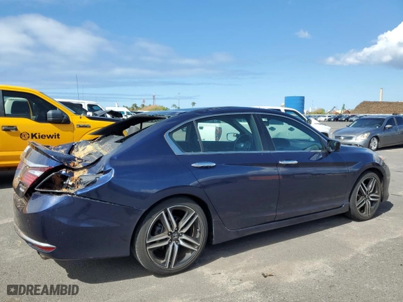 2017 Honda Accord Sedan Sport with VIN 1HGCR2F57HA180831, listed as a Copart auction lot 44081505 with 41,940 mi miles and Salvage Title. Bid and sale history available at carsss.com. Image 3.