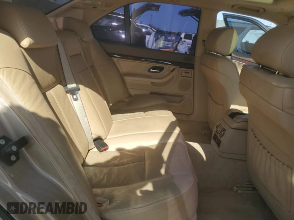 2001 BMW 7 Series 740i with VIN WBAGG83401DN83796, listed as a Copart auction lot 61862025 with Not provided miles and Salvage title. Bid and sale history available at DreamBid. Image 10.