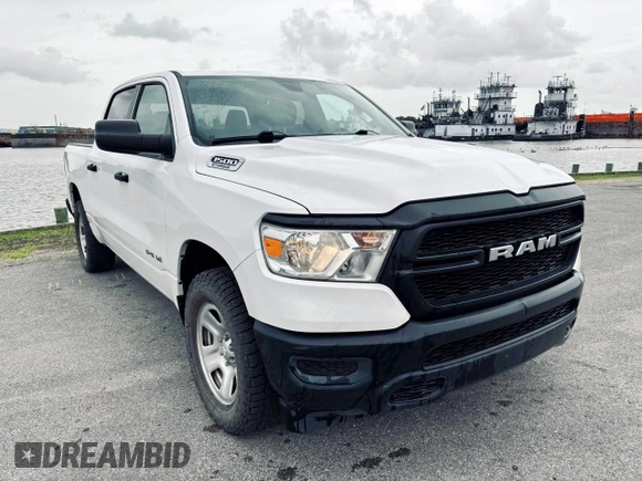 2022 Ram 1500 Tradesman with VIN 1C6RRFGG8NN241874, listed as a Copart auction lot 63913105 with 37,400 mi miles and Salvage title. Bid and sale history available at DreamBid. Image 1.