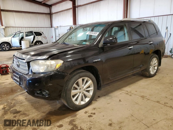 2009 Toyota Highlander Hybrid with VIN JTEEW41A792034341, listed as a Copart auction lot 49604365 with 232,147 mi miles and Salvage Title. Bid and sale history available at carsss.com. Image 1.