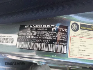 2012 Mercedes-Benz C 250 Sport с VIN WDDGF4HB2CA680837, выставлен на аукционе IAAI как лот 42385586 с пробегом 137 647 миль миль и . История ставок и продаж доступна на DreamBid. Изображение 9.