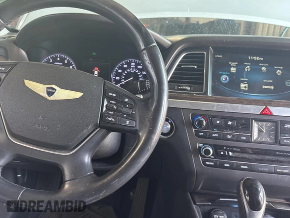 2015 Hyundai Genesis 5.0L with VIN KMHGN4JF8FU010248, listed as a Copart auction lot 53686765 with 120,312 mi miles and Clean Title. Bid and sale history available at carsss.com. Image 9.