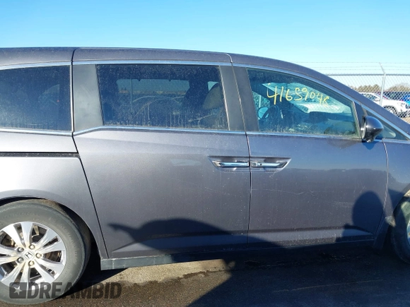 2014 Honda Odyssey EX-L with VIN 5FNRL5H61EB079739, listed as a IAAI auction lot 41659048 with 137,012 mi miles and . Bid and sale history available at carsss.com. Image 13.