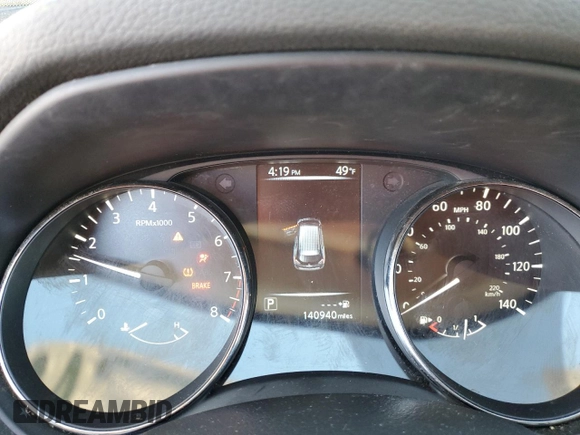 2017 Nissan Rogue SV with VIN JN8AT2MT0HW147220, listed as a Copart auction lot 41434355 with 140,940 mi miles and Salvage Title. Bid and sale history available at carsss.com. Image 9.