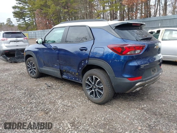 2023 Chevrolet TrailBlazer ACTIV with VIN KL79MSSL5PB075898, listed as a IAAI auction lot 41695970 with 16,709 mi miles and . Bid and sale history available at DreamBid. Image 3.