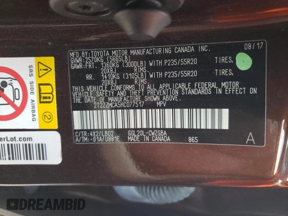 2017 Lexus RX with VIN 2T2ZZMCA5HC077517, listed as a Copart auction lot 69081722 with 42,643 mi miles. Bid and sale history available at carsss.com. Image 13.