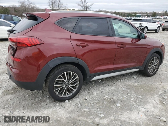 2019 Hyundai Tucson Sport with VIN KM8J33AL0KU875219, listed as a Copart auction lot 86816254 with 82,829 mi miles and Salvage Title. Bid and sale history available at carsss.com. Image 3.