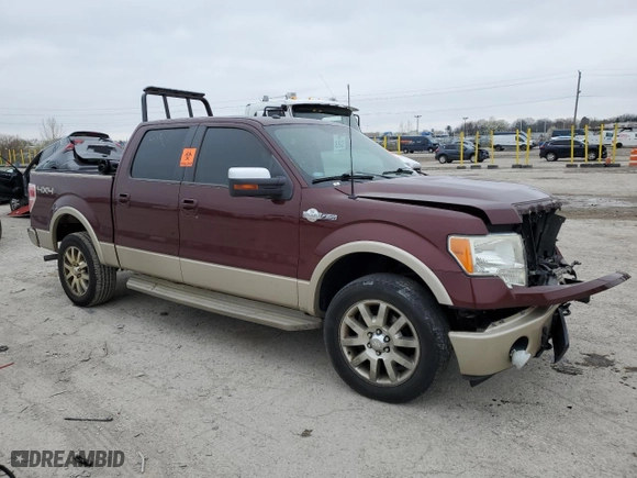 2010 Ford F-150 XL with VIN 1FTFW1EV9AKE57804, listed as a Copart auction lot 51411405 with 164,459 mi miles and Salvage Title. Bid and sale history available at carsss.com. Image 4.