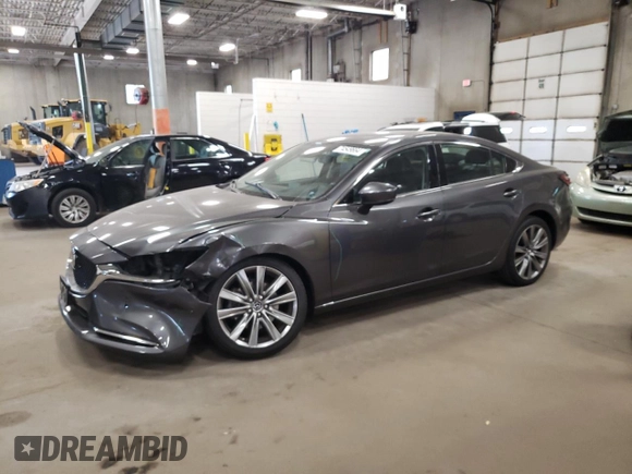 2019 Mazda 6 Grand Touring Reserve with VIN JM1GL1WY4K1504816, listed as a Copart auction lot 74549664 with 46,860 mi miles and Salvage Title. Bid and sale history available at DreamBid. Image 1.