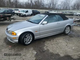 2002 BMW 3 Series 330Ci with VIN WBABS534X2JU90407, listed as a Copart auction lot 48411835 with 124,157 mi miles and Salvage Title. Bid and sale history available at carsss.com. Image 1.