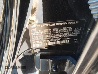 2018 BMW X4 xDrive28i with VIN 5UXXW3C59J0T80560, listed as a IAAI auction lot 41734915 with 122,850 mi miles. Bid and sale history available at carsss.com. Image 9.