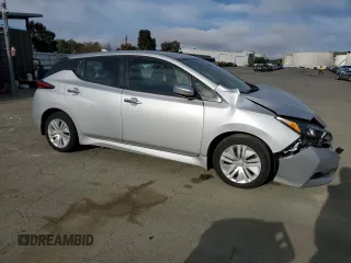 2023 Nissan LEAF S with VIN 1N4AZ1BV8PC556452, listed as a Copart auction lot 52210085 with 12,587 mi miles and Salvage Title. Bid and sale history available at DreamBid. Image 4.